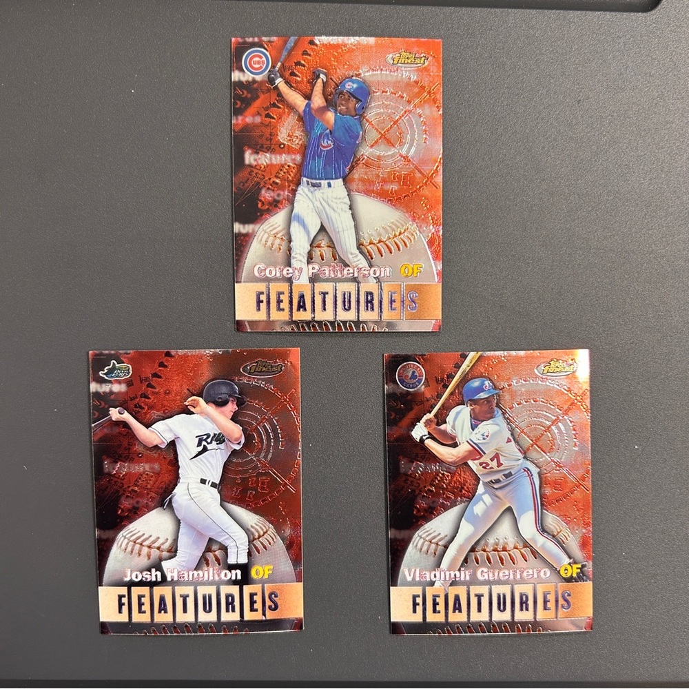Topps Finest Cards 130 132 133 Bonds Guerrero Patterson Mateo Hamilton Burrell